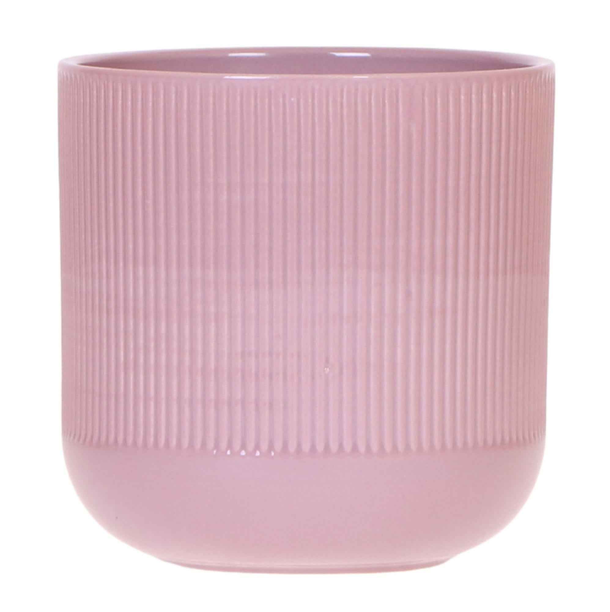 Image of Flare Dekotopf – Ø12cm – Lila Retro – Blumentopf im 70er Jahre Stil – Strukturierte Oberfläche – Pflanzgefäß aus Keramik – Indoor – Ziertopf