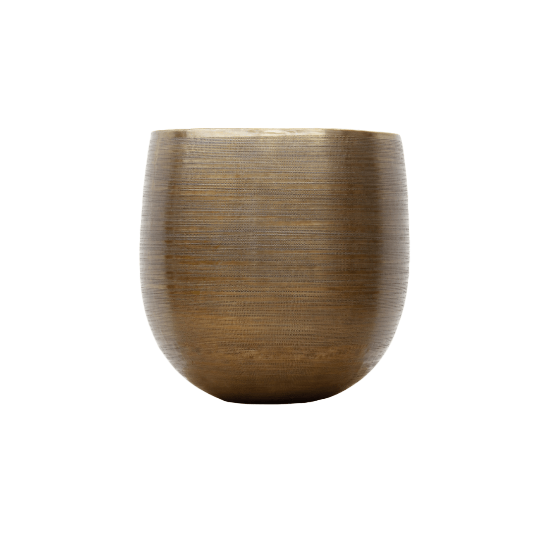 Image of Pflanzgefäß Rowen Gold – D38xH35cm – Eleganter Blumentopf in Goldoptik – Dekorativer Pflanztopf für Innenbereich & moderne Raumgestaltung-0