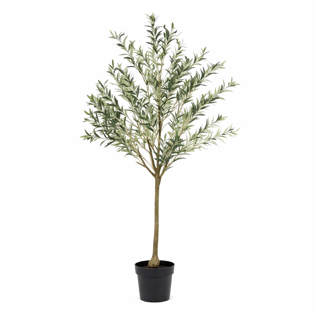 Image of Kunstpflanze Olivenbaum 170cm – realistischer künstlicher Deko – Baum im Topf für Wohnzimmer & Büro – mediterranes Ambiente ganzjährig, pflegeleicht-0
