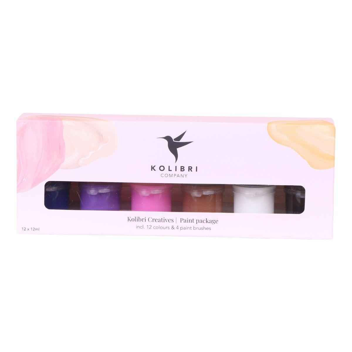 Image of Malset Blumentöpfe bemalen – DIY Set für 4 Personen – inkl. 8 Blumentöpfe, 8 Sukkulenten, 24 Farben & Pinsel – Kreativ – Set von Kolibri Creatives