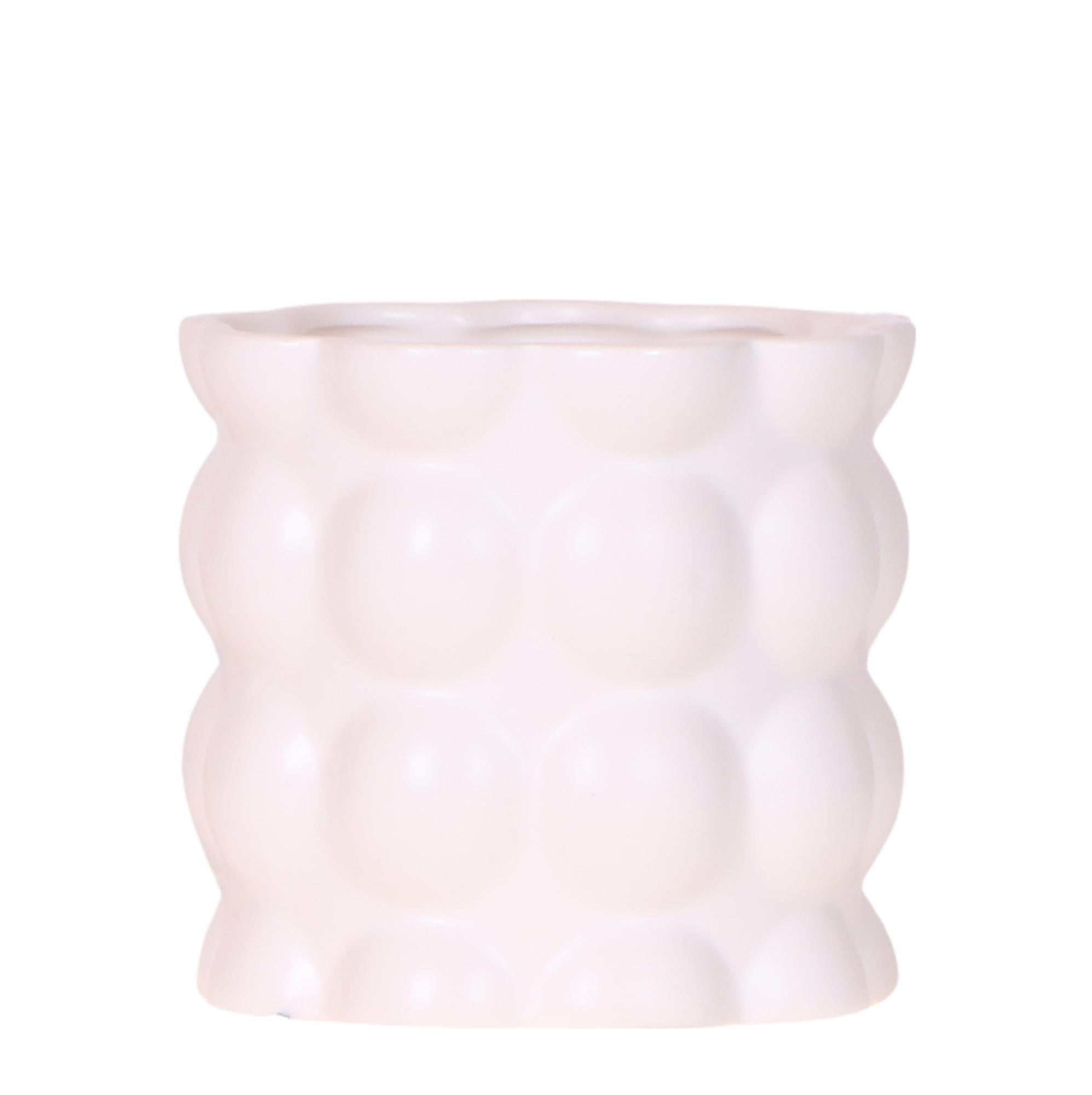 Image of Ziertopf Cotton – Weiß – Ø9cm – Blumentopf mit matter Oberfläche – Pflanztopf aus der Slow Living Kollektion – Für kleine Zimmerpflanzen & Orchideen-0