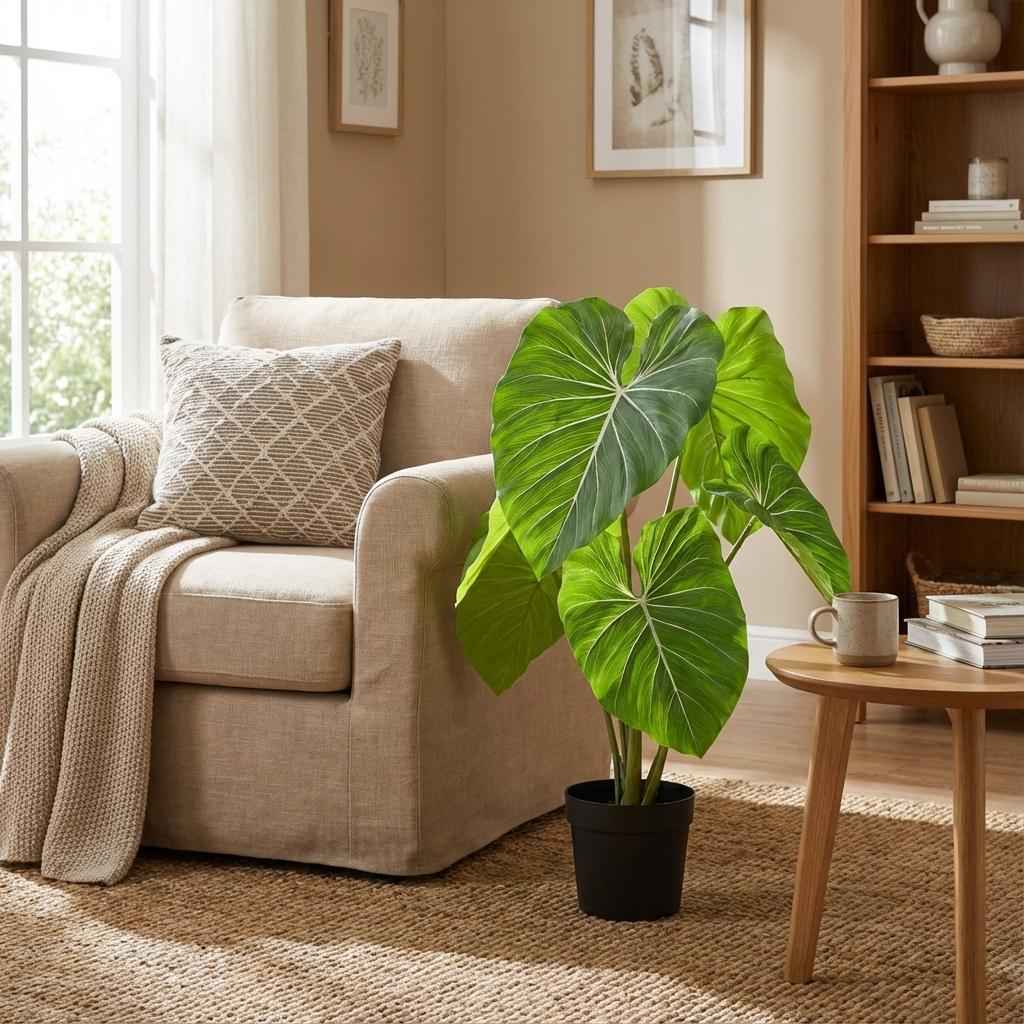 Image of Philodendron Kunstpflanze 100cm – Tropische Deko Pflanze – Pflegefreie Zimmerpflanze für Wohnzimmer Büro & Empfangsbereich-1