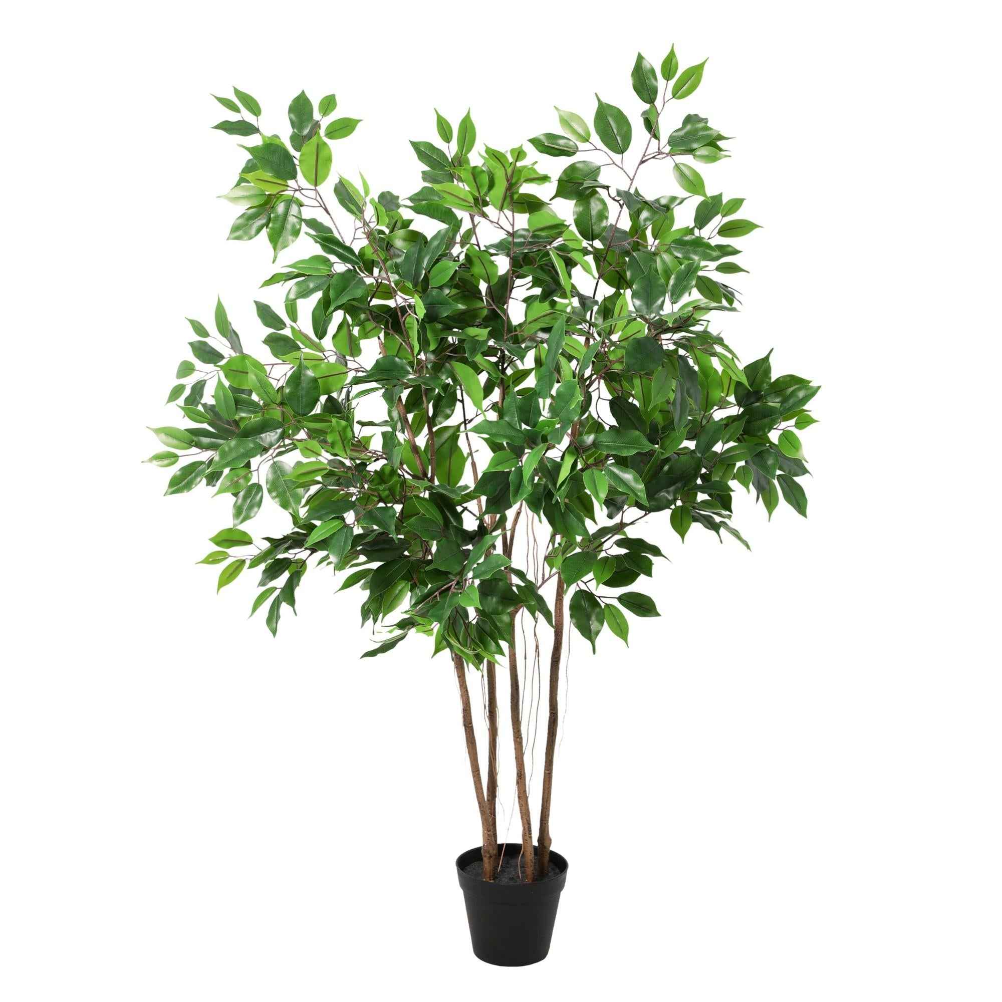 Image of Kunstpflanze Ficus Benjamina 128cm – künstlicher Birkenfeigenbaum im Topf-0