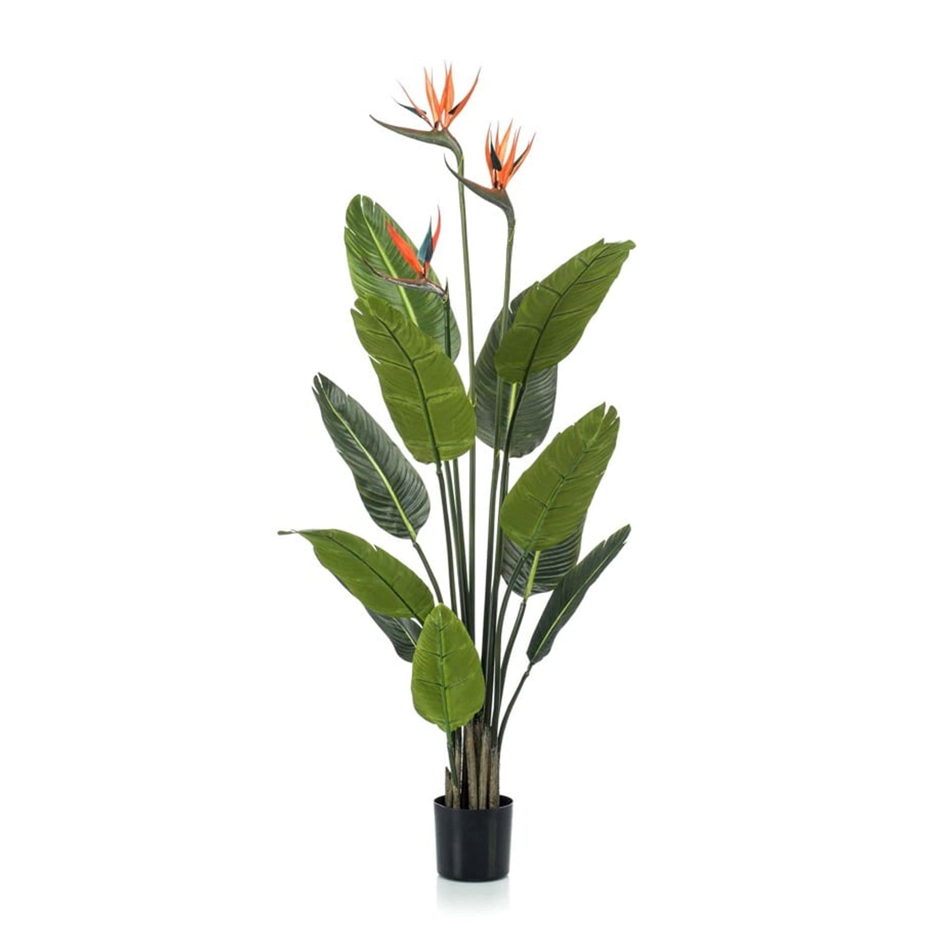 Image of Strelitzia mit Blüten – 120cm – Kunstpflanze – tropischer Blickfang – hochwertige Dekopflanze für Wohnzimmer, Büro & Flur – pflegeleicht-0