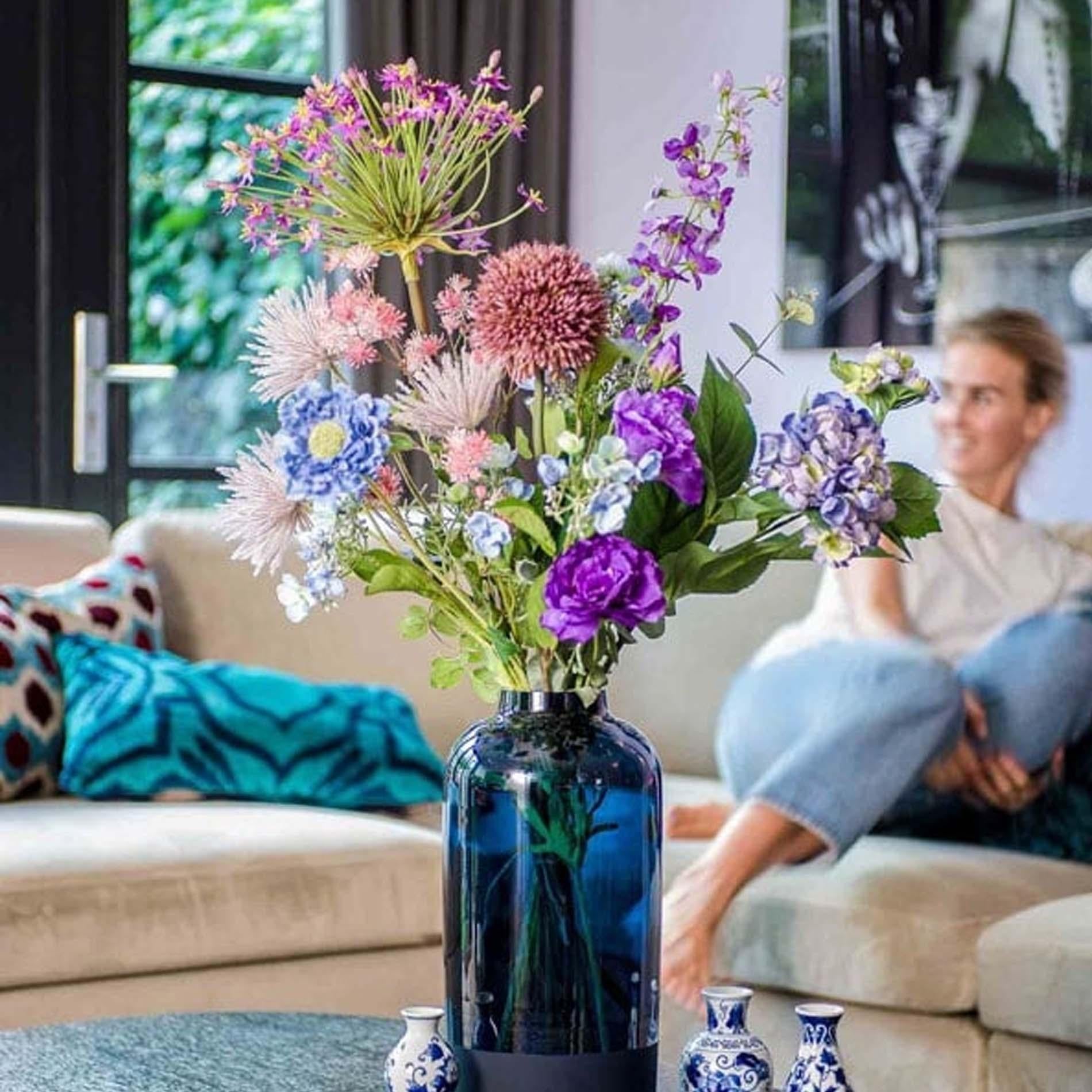 Image of Kunstblumenstrauß Pastell – 70-90cm – Hochwertige Seidenblumen in Pastelltönen – Pflegeleichte Deko für Tisch, Wohnraum & Büro-1