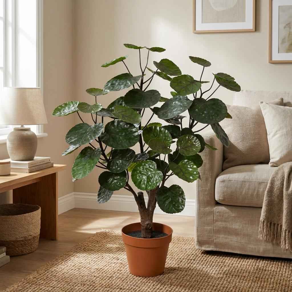 Image of Polyscias Fabian Kunstpflanze 55cm – Dekorative Aralie Deko Pflanze – Pflegefreie Zimmerpflanze für Wohnzimmer Büro & Regal-4