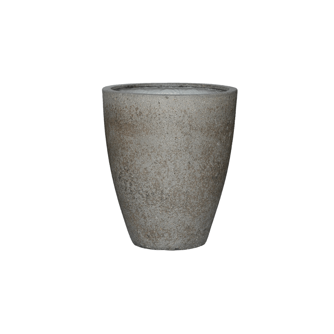 Image of Pflanztopf Ben M Dioriet Grey – D37xH45cm – Blumentopf in eleganter Steinoptik – Hoher, wetterfester Pflanzkübel aus robustem Kunststoff – Für Innen-0
