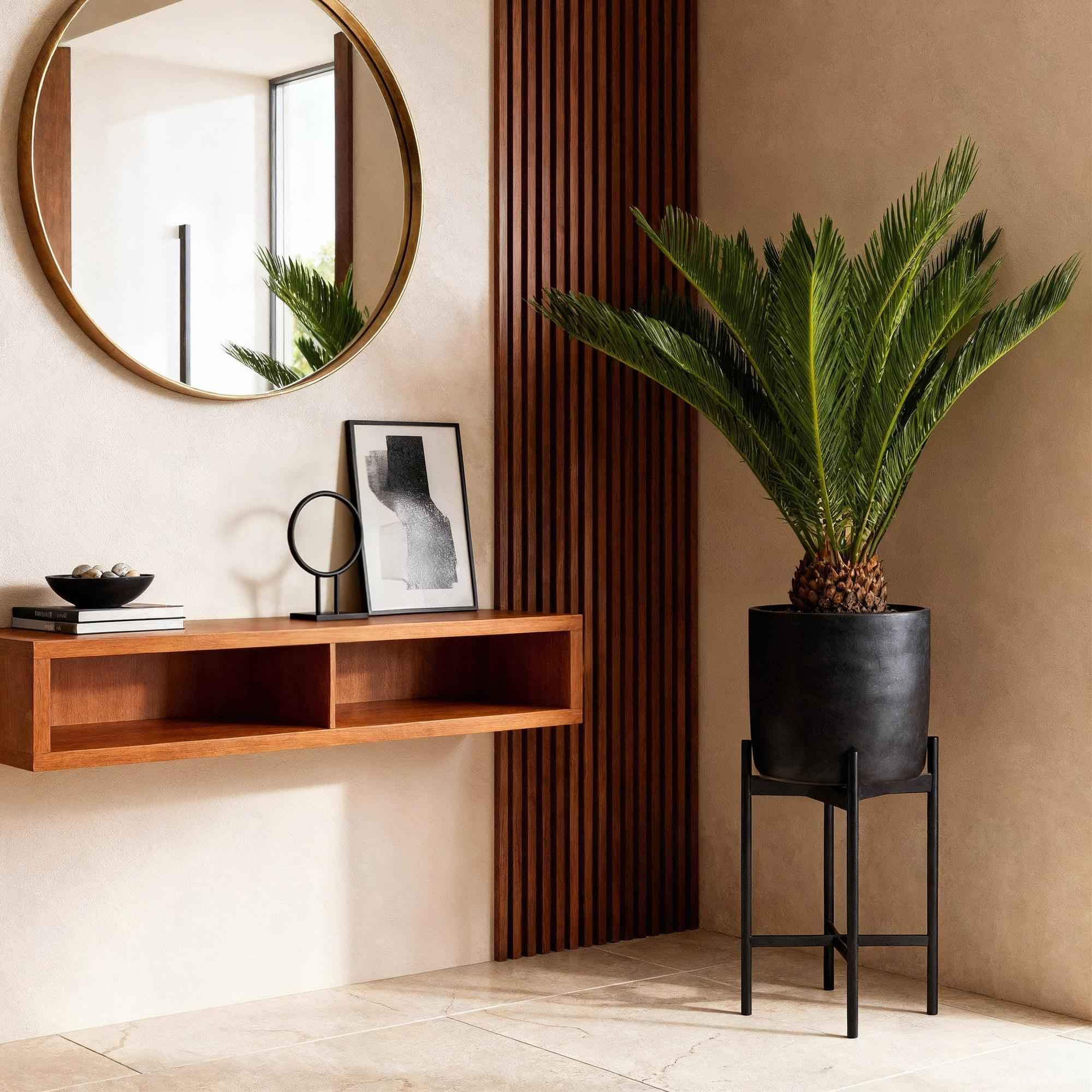 Image of Cycas Revoluta – Palmfarn – 70cm – 17cm – Pflegeleichte Zimmerpflanze mit fiederförmigen Blättern – Robuste Sago – Palme für elegante Innenräume-3
