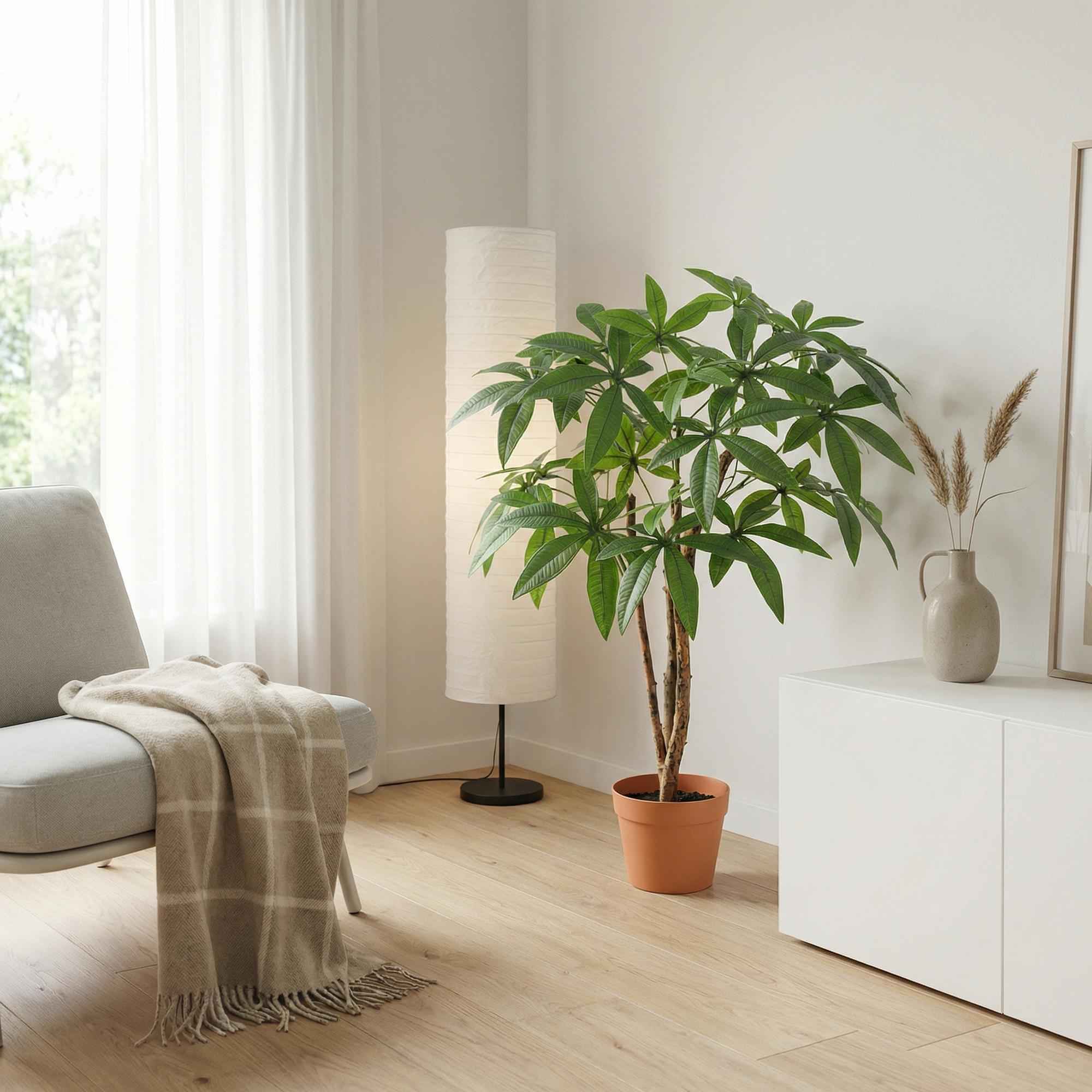 Image of Kunstpflanze Pachira Aquatica 86cm – künstlicher Glückskastanien – Baum im Topf-3
