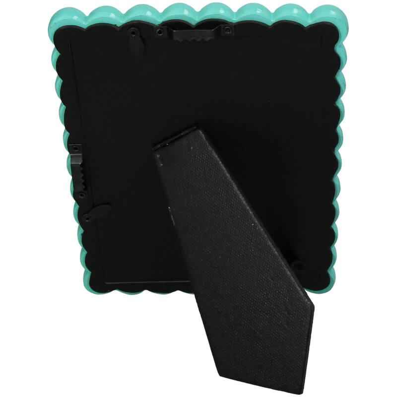 Image of Fotorahmen – Polyresin – Türkis – 13x18cm – Bilderrahmen in frischem Design – Für Fotos, Portraits & Erinnerungen – Tisch – & Regalaufstellung