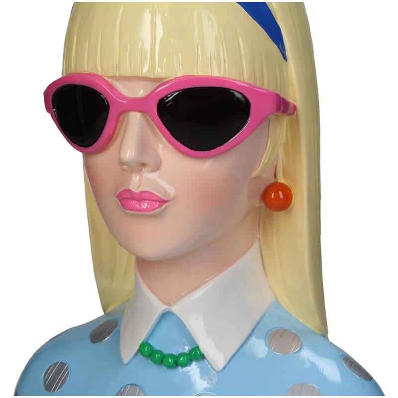 Image of Vase Fashion Lady 'Lyana' 29cm – Polyresin – Dekovase in Modedesign – Stilvolles Kunstobjekt & Blumenvase für modernes Interieur-3