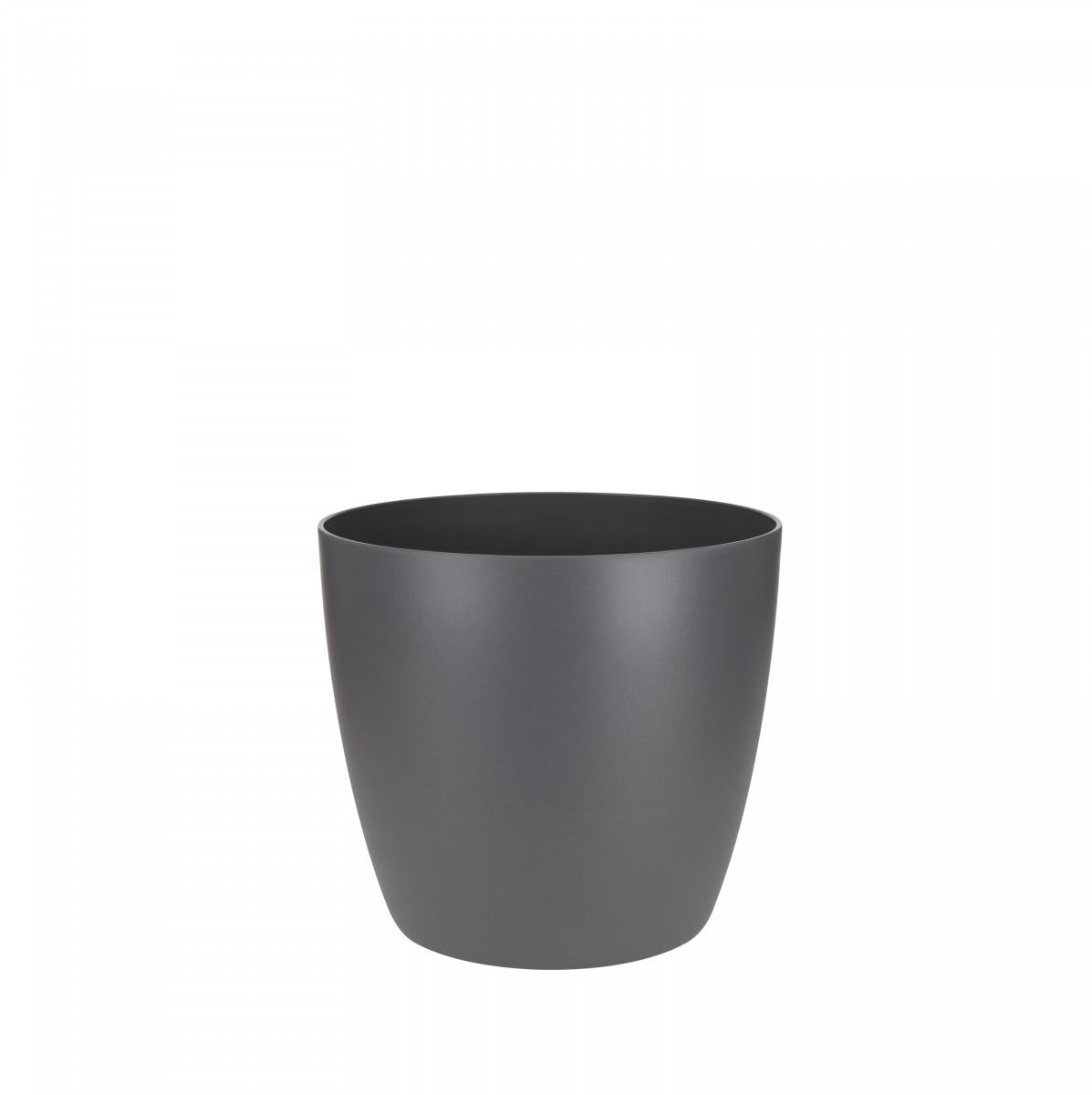 Image of Pflanztopf Brussels – Anthrazit – D07xH6cm – Kleiner Blumentopf in modernem Design – Pflanzentopf für Sukkulenten & Kräuter-0