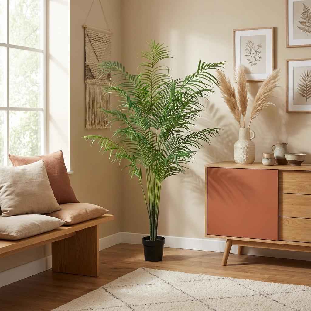 Image of Kentia Palme Kunstpflanze 170cm – Große Kunstpalme Deko Pflanze – Pflegefreie Zimmerpflanze für Wohnzimmer Büro & Empfangsbereich-1