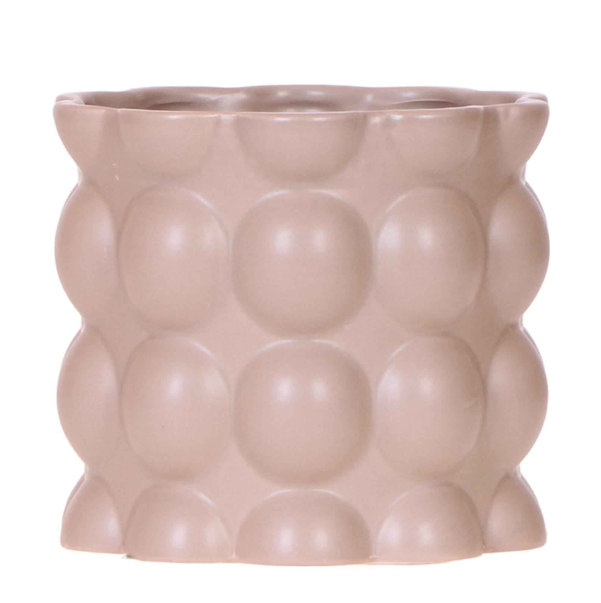 Image of Blumentopf Cotton – Sand – Ø12cm – Moderner Keramik Pflanztopf in matter Optik – Stilvoller Übertopf für Zimmerpflanzen, Sukkulenten & Orchideen