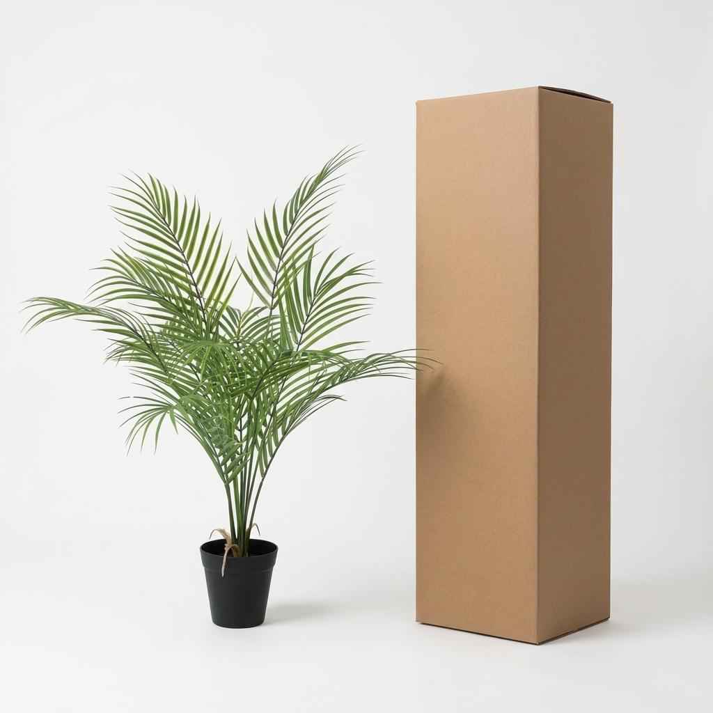Image of Kentia Palme Kunstpflanze 65cm – Dekorative Kunstpalme Zimmerpflanze – Pflegefreie Deko Pflanze für Wohnzimmer Büro & Regal-2