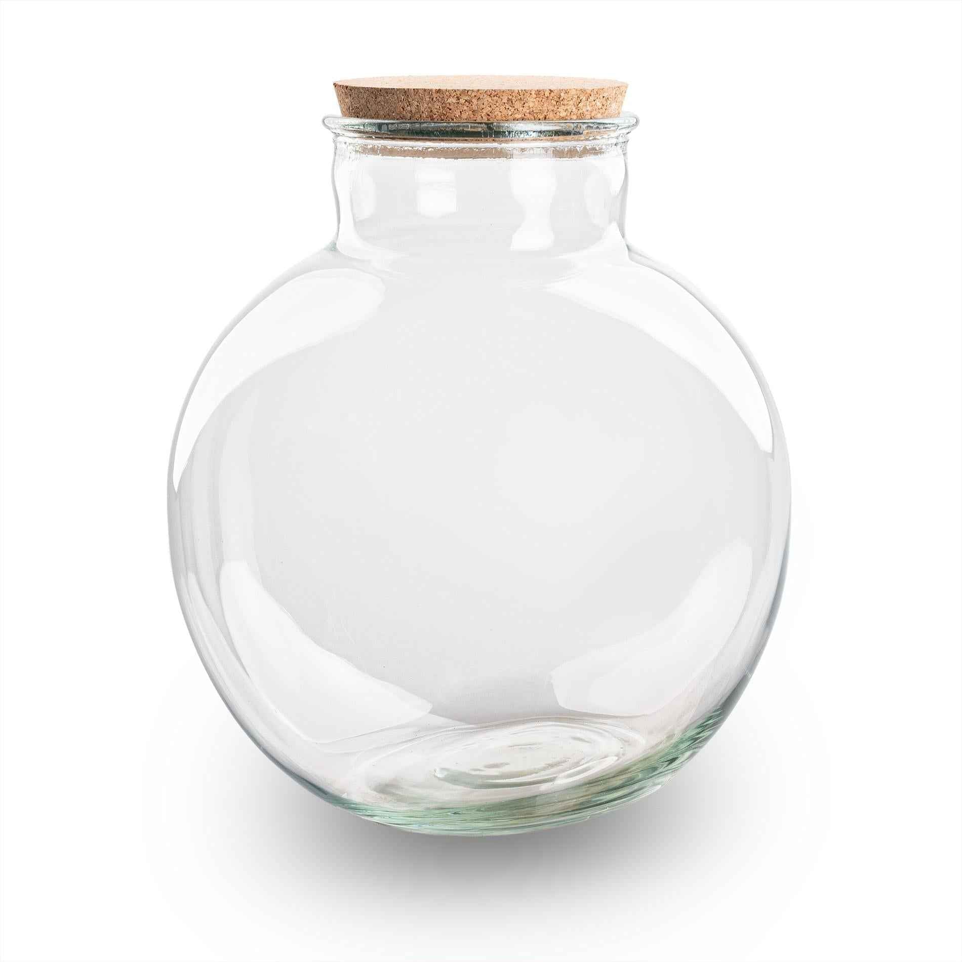 Image of Terrarienflasche Bolder Bob mit Korken – Ø30cm ↕31cm – Glasflasche aus Recyclingglas – ca. 11L Volumen – Für DIY – Terrarien & Mini – Ökosysteme-0