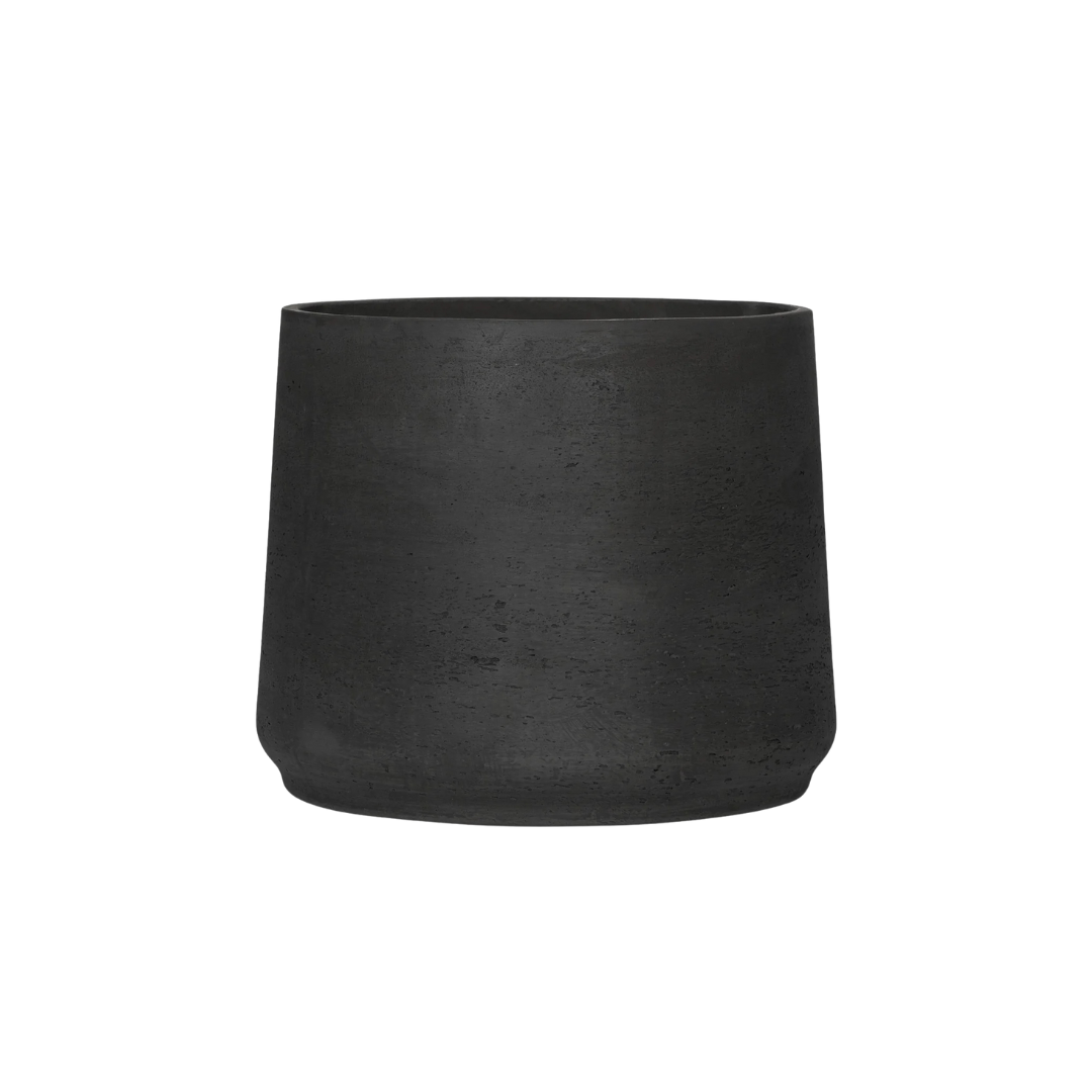 Image of Pflanzgefäß Jumbo Patt Black Washed – D45xH38cm – Blumentopf in Beton – Optik – Stilvoller Pflanzkübel für Innen & Außen-0