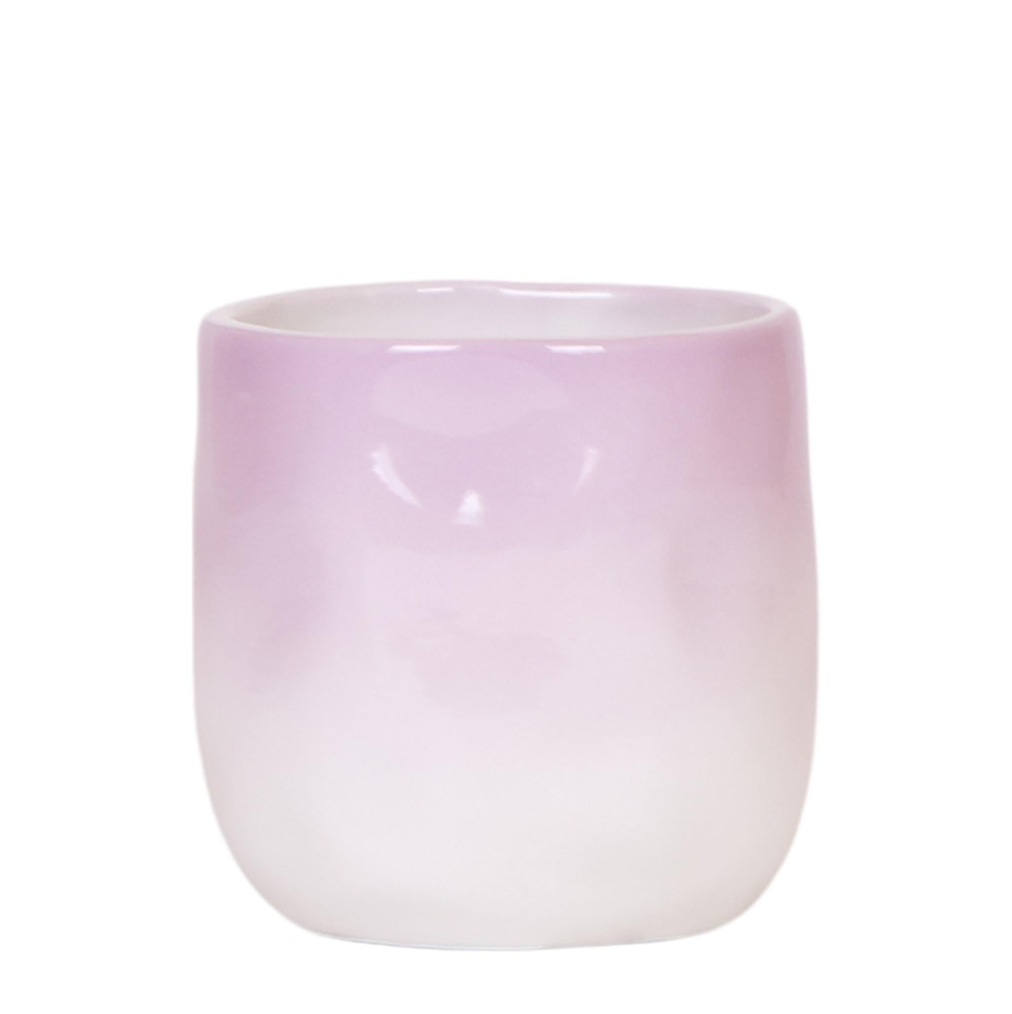 Image of Gradience Übertopf Pink – Ø9cm – Glänzender Blumentopf mit sanftem Farbverlauf – Stilvolle Keramikoptik – Für kleine Zimmerpflanzen & Orchideen-0