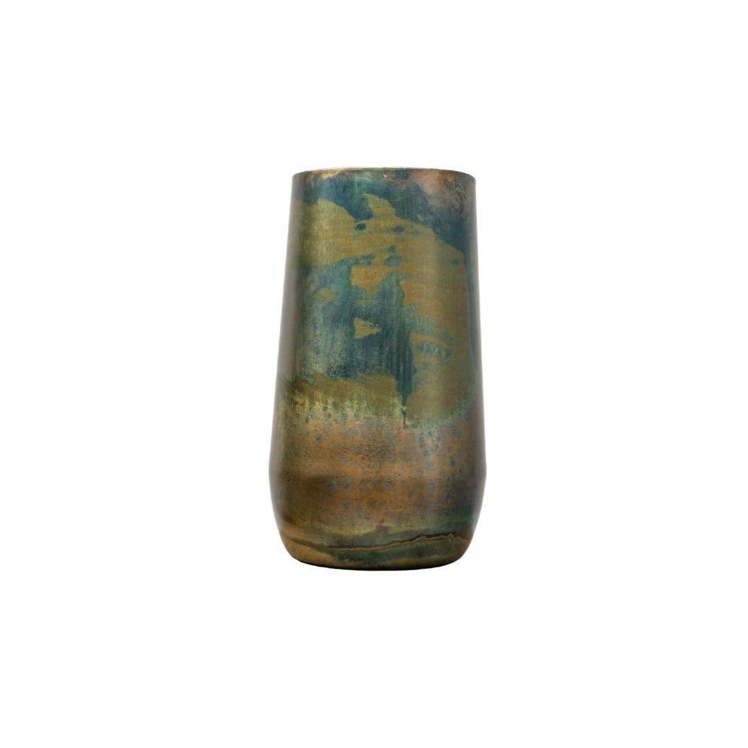 Image of Vase Elisa Vintage Green – D29xH50cm – Große Dekovase im Vintage – Look – Stilvolle Blumenvase in Grün-0