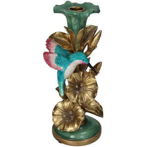 Image of Kerzenständer Kolibri – 26 cm – Detaillierter Kerzenhalter Vogel-Design – Bunte Tischdekoration-0