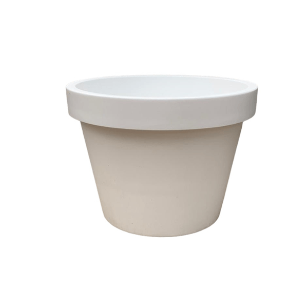 Image of Topf Lira Weiß – Pflanzkübel Ø65cm x H58cm – Moderner weißer Pflanzgefäß – Wetterfest & Robust – Für große Zimmerpflanzen und Außenbereich-0