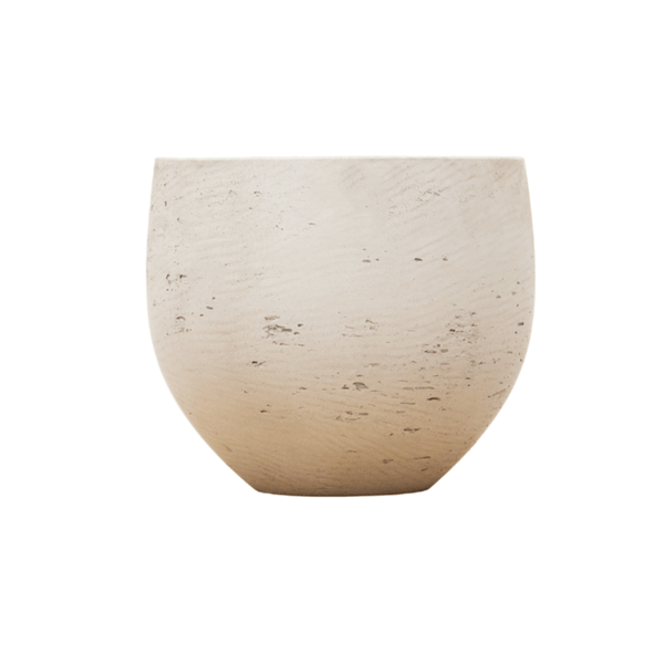 Image of Topf Jumbo Orb Beige Washed – XS – D69cm x H57cm – Runder Pflanzkübel in Steinoptik – Modern & zeitlos – Für große Pflanzen – Indoor & Outdoor-0