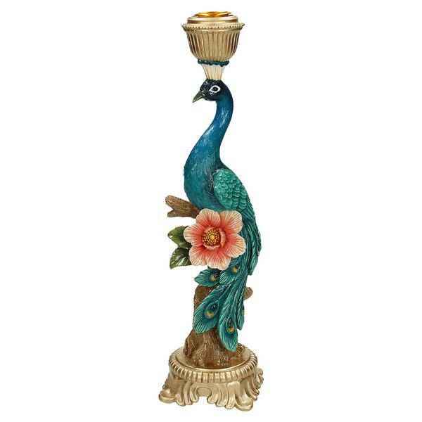 Image of Kerzenständer Peacock Multi – Bunte Dekoration – 29cm Höhe – Eleganter Kerzenhalter für Innen & Außen – Stilvolles Ambiente mit farbenfrohem Design-0
