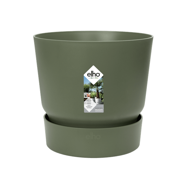 Image of Greenville Pflanztopf Grün – D30 x H28 – Blumentopf für Innen & Außen – Elegantes Pflanzgefäß – Übertopf für Zimmerpflanzen, Balkon & Terrasse-1