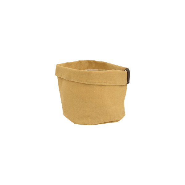 Image of Pflanzentasche Ocker – Ø12cm – Stofftopf für Zimmerpflanzen & Kräuter – Flexibler Pflanzenbeutel mit Drainage – Indoor & Outdoor-0