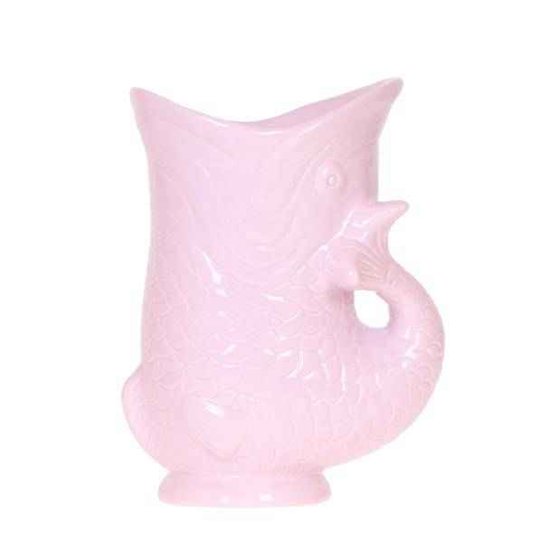 Image of Fisch Topf – Rosa – Ø9cm – Keramik Übertopf in Fischform – Stilvoller Blumentopf für Zimmerpflanzen & Sukkulenten-0
