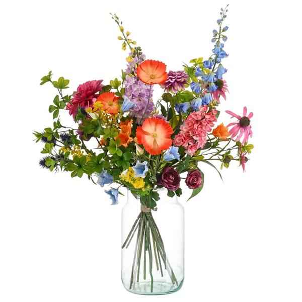Image of Kunstblumenstrauß – Vibrierende Harmonie – 90cm – Künstliche Blumen – Seidenblumen – Dekoration für Zuhause, Tisch & Vase – Pflegeleicht & Langlebig