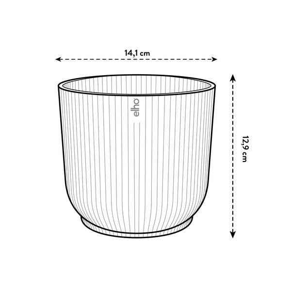 Image of Pflanztopf Vibes Fold – Rosa – D14cm x H13cm – Blumentopf mit Rillenstruktur – Mit Wasserablauf – Übertopf aus Kunststoff für Zimmerpflanzen-3