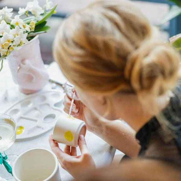 Image of DIY Blumentopf – Bemalset mit Sukkulenten – Malset für 4 Personen – Inkl. 4 Deko – Töpfe, 4 Mini – Sukkulenten, 24 Farben & Pinsel – Set