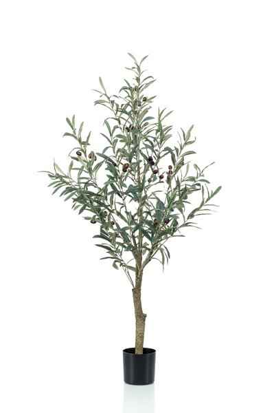 Image of Kunstpflanze Olivenbaum – Olea Europaea – 115cm – künstlicher Baum mit naturgetreuen Blättern & Oliven – Deko-Pflanze für Zimmer & Büro – pflegefrei-0