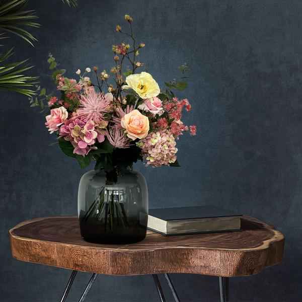 Image of Kunstpflanze Kunstblumenstrauß Mystischer Sommer ↕65cm – künstliche Grünpflanze für Wohnzimmer, Büro, Flur & pflegeleichte Deko