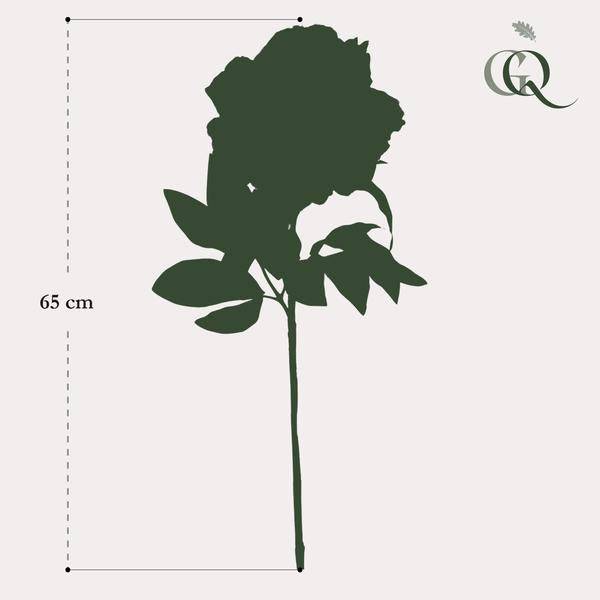 Image of Künstliche Blumenstrauß Pfingstrosen Dunkelrosa – 5 Stück je 65cm – Realistische Kunstblumen – Eleganter Deko Blumenstrauß-4