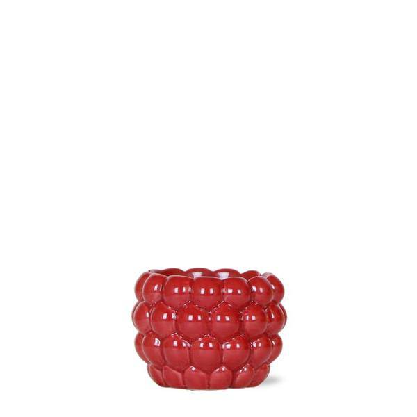 Image of Übertopf Rot Keramik Ø6cm – moderner Pflanztopf für Zimmerpflanzen, Sukkulenten, Kakteen & Kräuter-0