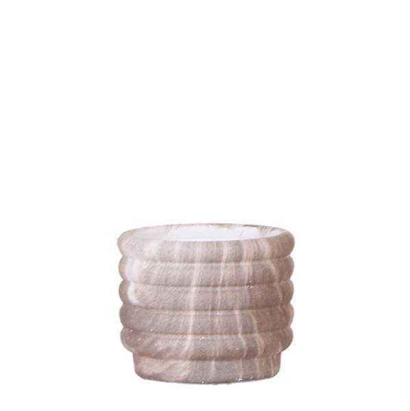 Image of Marmor – Topf Dunkel – Ø6cm – Keramik Blumentopf mit edler Marmoroptik – Mini Dekotopf für kleine Zimmerpflanzen, Sukkulenten & Kakteen-0