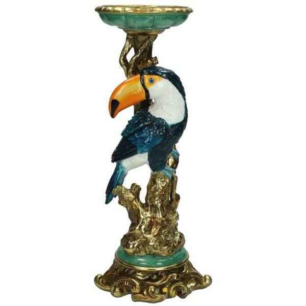 Image of Kerzenständer Tukan – Bunter Kerzenhalter – 30cm – Tropisches Design – Indoor & Outdoor-0