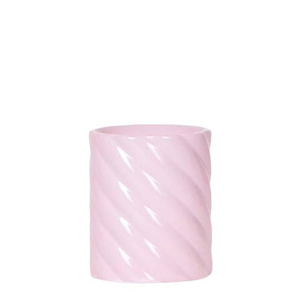Image of Candy Dekotopf – Hoch – Rosa – Ø6cm – Keramik Übertopf in Pastellrosa – Stilvoller Blumentopf für Zimmerpflanzen & Orchideen-0