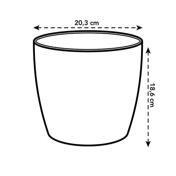 Image of Topf Brüssel Rund Weiß – D20 x H19 – Moderner Pflanztopf aus Kunststoff – Leicht & langlebig – Für Zimmerpflanzen & Outdoor-1