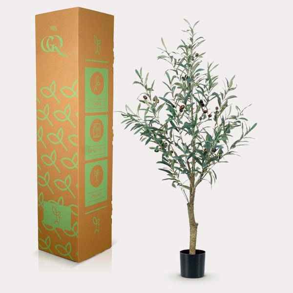 Image of Kunstpflanze Olivenbaum – Olea Europaea – 115cm – künstlicher Baum mit naturgetreuen Blättern & Oliven – Deko-Pflanze für Zimmer & Büro – pflegefrei-3