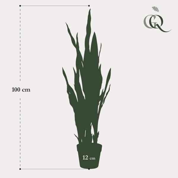 Image of Kunstpflanze Sansevieria Black Coral – Frauenzunge – 97cm – künstliche Pflanze mit realistischen Blättern – Deko-Pflanze für Zimmer & Büro