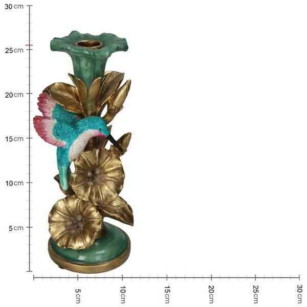 Image of Kerzenständer Kolibri – 26 cm – Detaillierter Kerzenhalter Vogel-Design – Bunte Tischdekoration-4