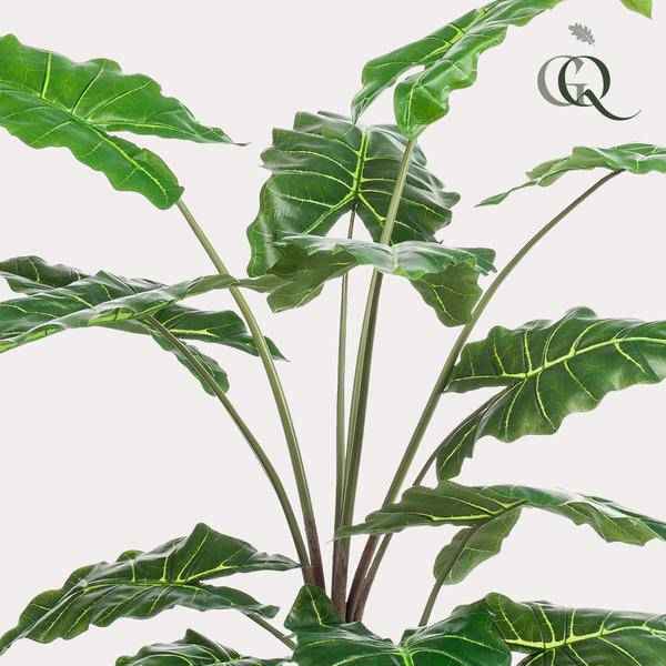 Image of Kunstpflanze Alocasia ↕150cm – künstliche Grünpflanze für Wohnzimmer, Büro, Flur & pflegeleichte Deko