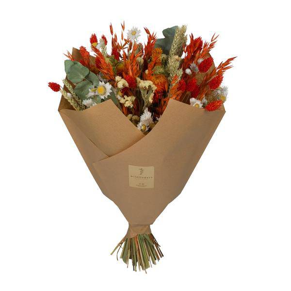 Image of Getrocknete Blumen – Klassischer Blumenstrauß – Orange – 4 Sträuße – ↕60cm – Handgebunden & nachhaltig-0