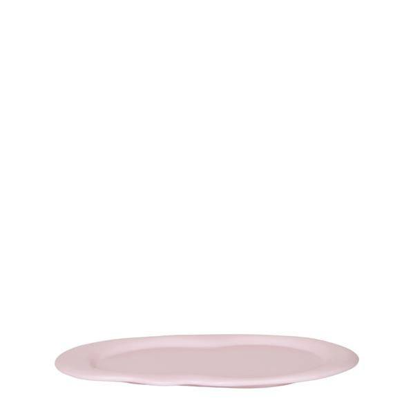 Image of Wolkenteller Ovales Tablett Pink – 30x13cm – Dekotablett aus Metall – Modernes Pflanzentablett für Orchideen, Pflanzen & Wohnaccessoires-0