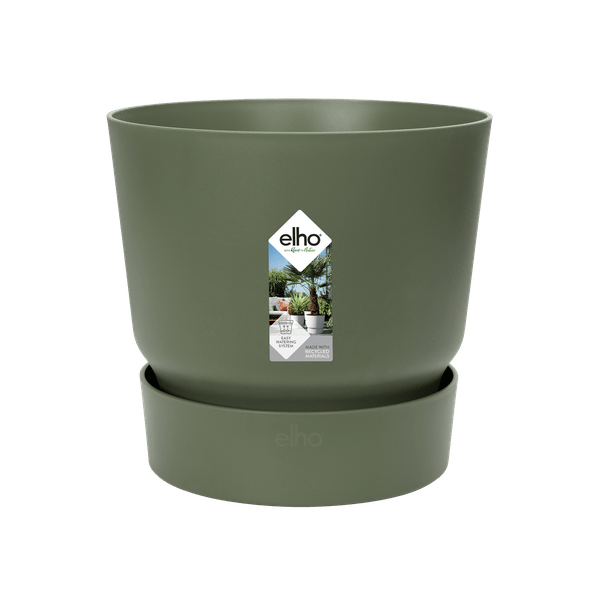 Image of Topf Greenville Rund Grün – Ø14cm x H13cm – Moderner Pflanztopf für Zimmerpflanzen & Outdoor – Nachhaltig & dekorativ-0