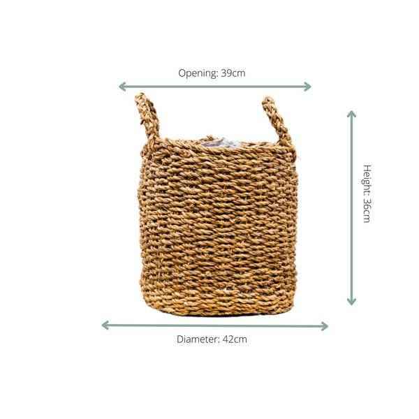 Image of Korb Jack – Pflanzkorb 42x36cm – Robust & Natürlich – Dekorativer Übertopf für Pflanzen – Vielseitig & Platzsparend – Für Indoor & Outdoor-1