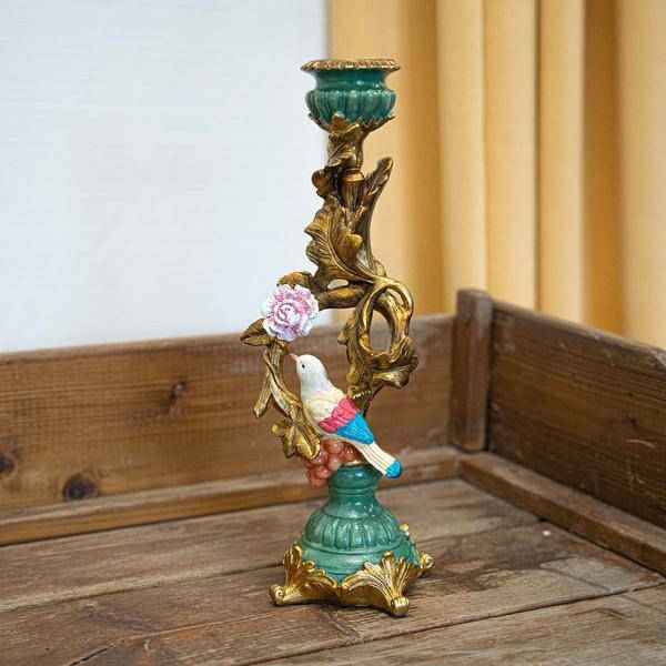 Image of Kerzenständer Vogel Grün ↕33cm – dekorativer Kerzenhalter, Tischdeko & Wohnaccessoire für Zuhause